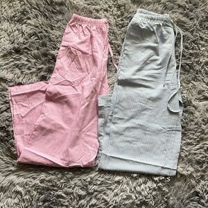 Women’s wide leg striped pants (pink and blue)-SZ Small